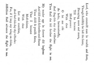 An example of concrete poetry: George Herbert's "Easter Wings" (1633)