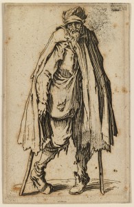 Beggar with Crutches and Wallet