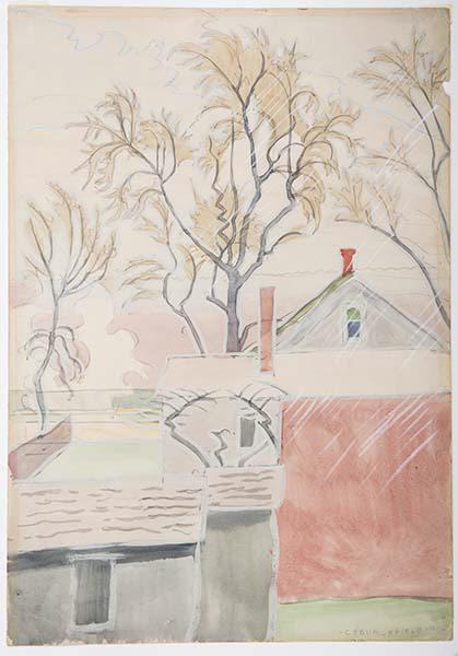 Charles Burchfield, Spring Rain, 1916. Collection: Wellin Museum of Art.