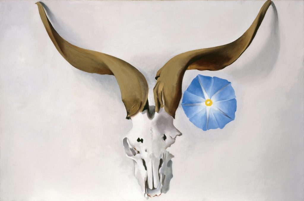 Georgia O'Keeffe, Ram’s Head, Blue Morning Glory, 1938