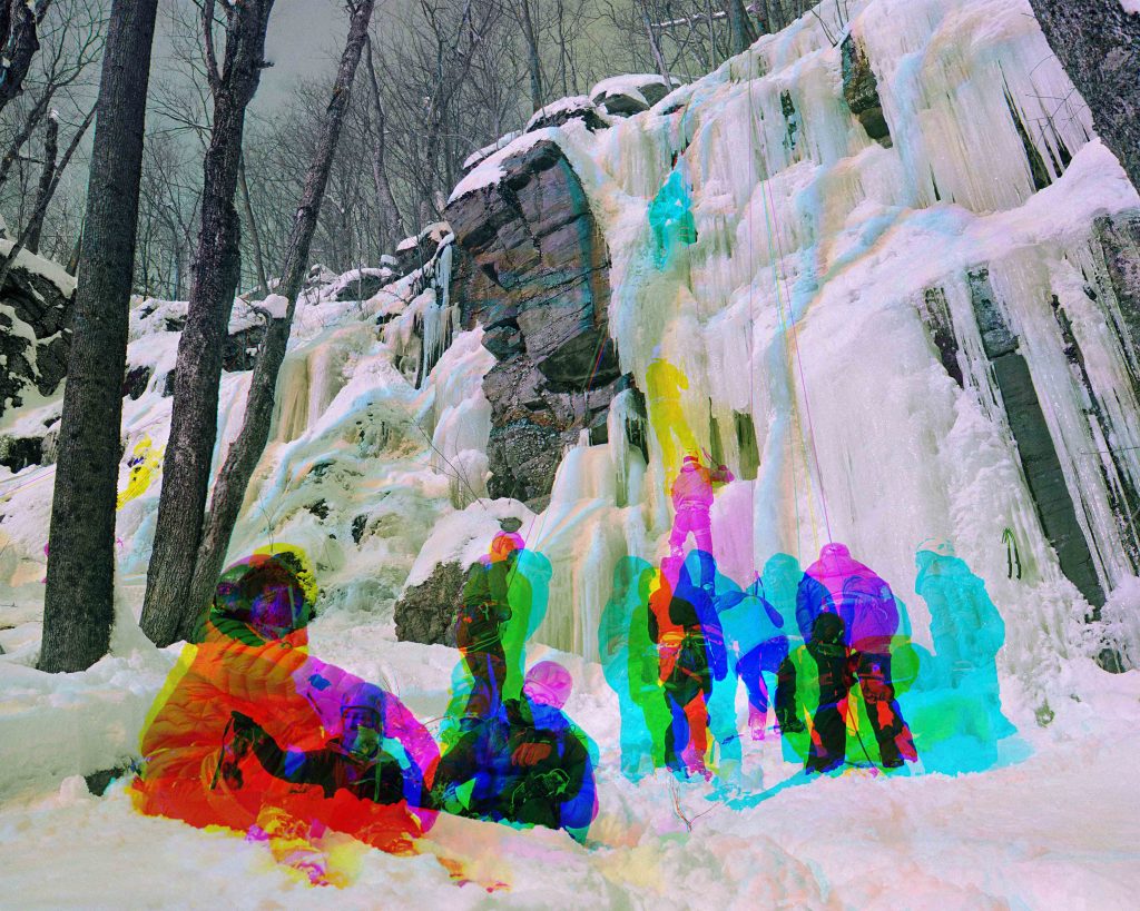 Ice climbing, built color